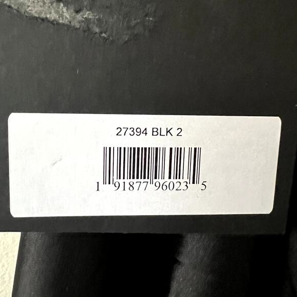 Mac Duggal midi satin dress size 2 black silver C5 - Picture 5 of 5